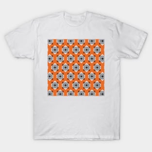 Pretty orange and black minimalist pattern T-Shirt